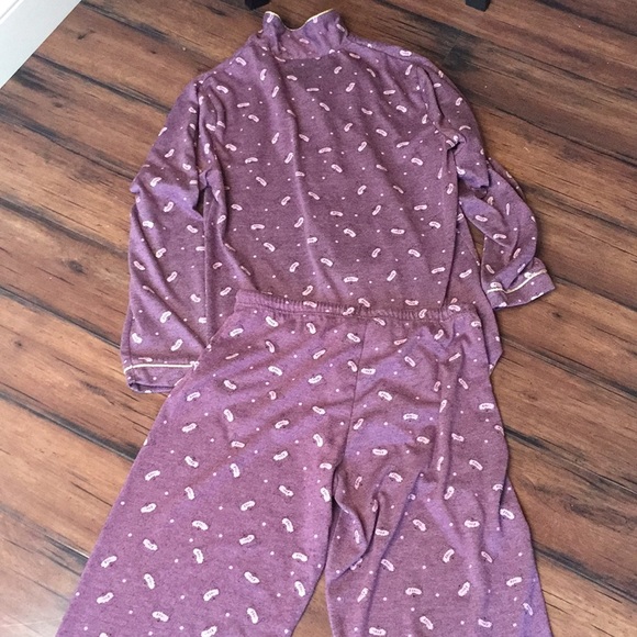 Comfort & co purple and gold fox print pajamas size small top xs pants - Picture 7 of 9